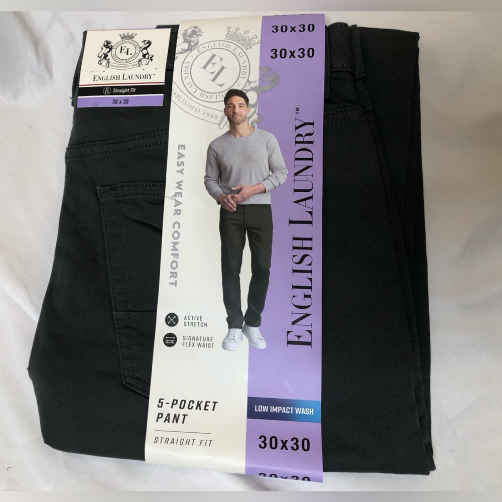 English Laundry Men’s 5 Pocket Straight Fit Pant—30x30